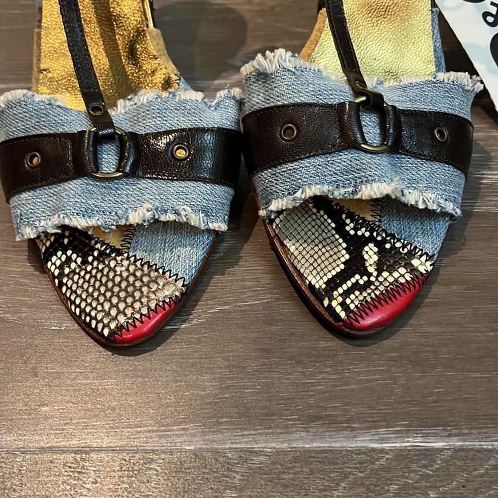 D&G denim patchwork heels - Picture 4 of 16